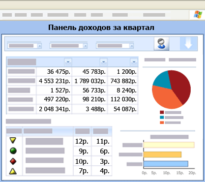 Основные компоненты веб-клиента Excel