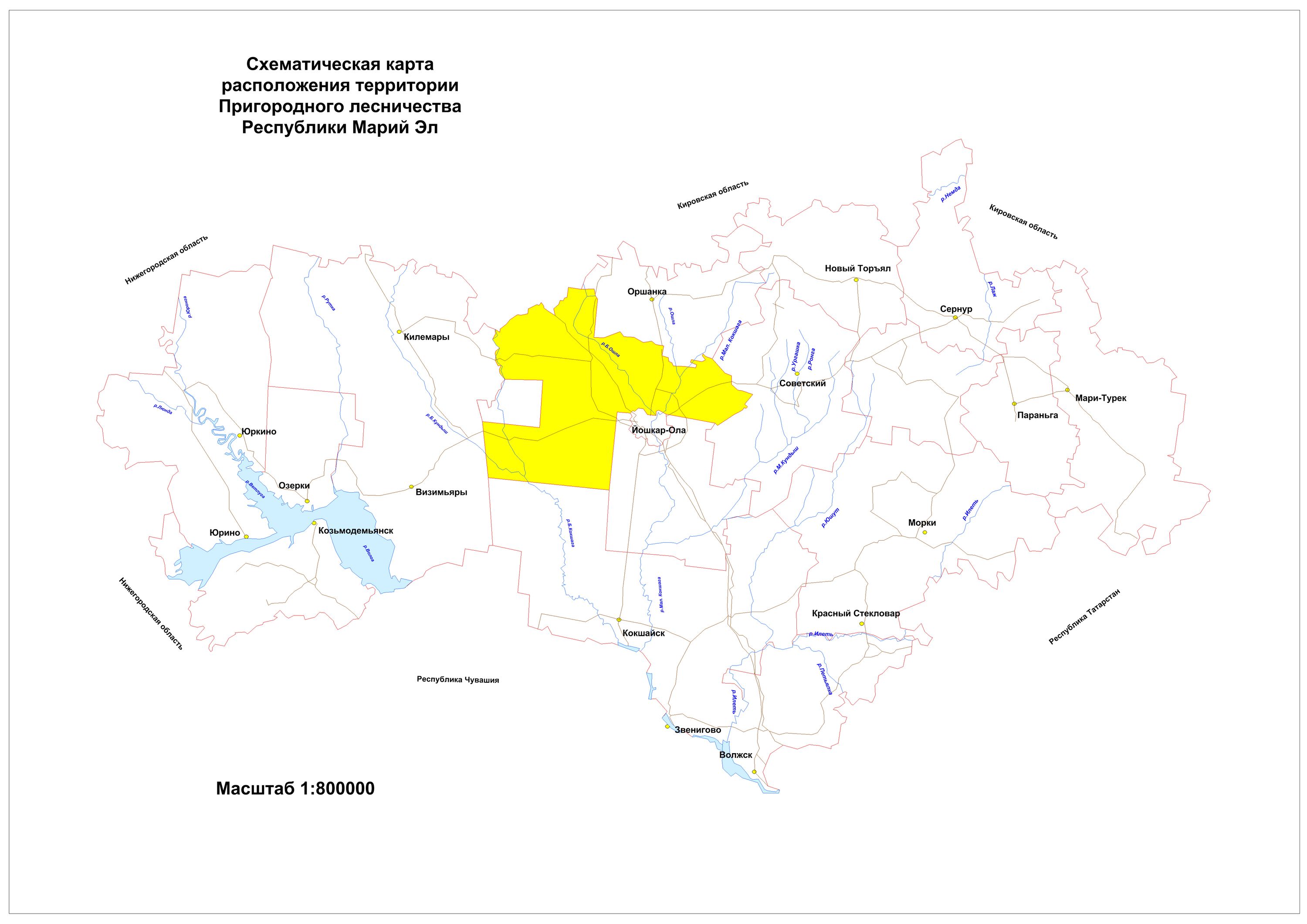 Карта визимьяры марий эл